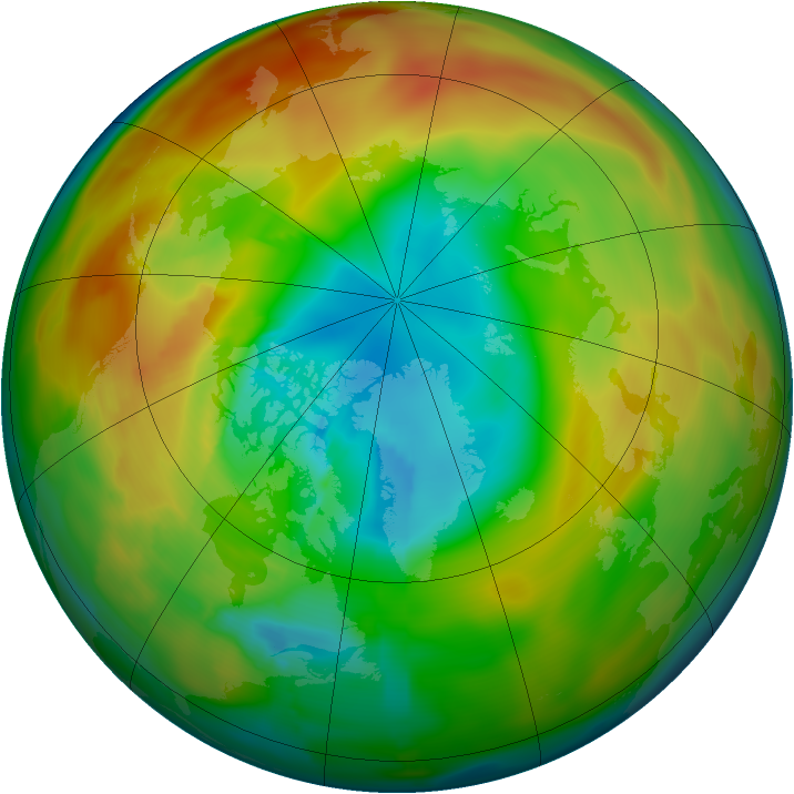 Arctic ozone map for 11 March 2011